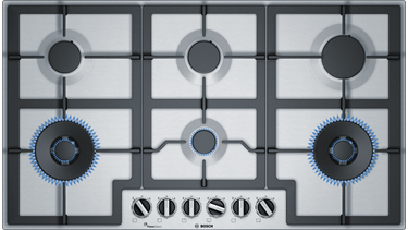 PCT9A5B90 Serie 6 Gazlı Ocak 90 Cm Paslanmaz Çelik