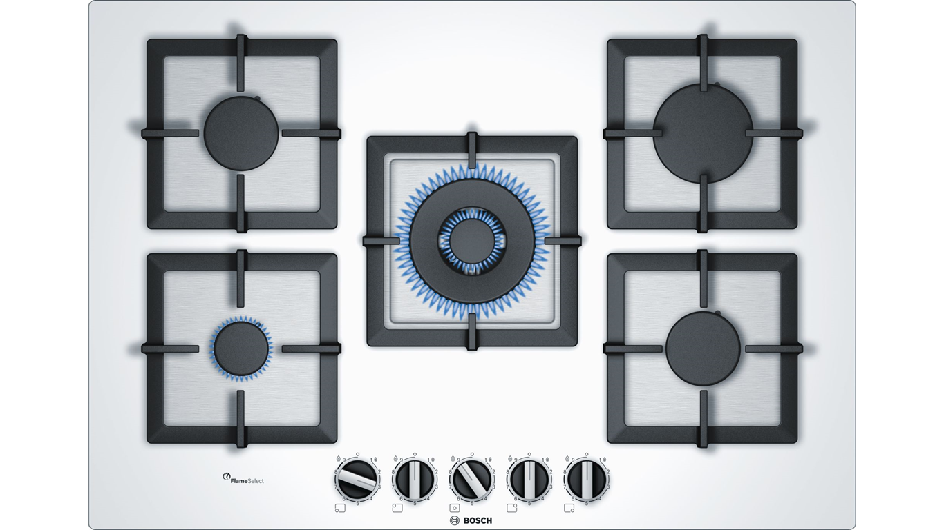 PPQ7A2B20 Serie 6 Gazlı Ocak 75 Cm Beyaz,Pişirme Grubu Kategorisinde,Ankastre Ocaklar Ürünü.