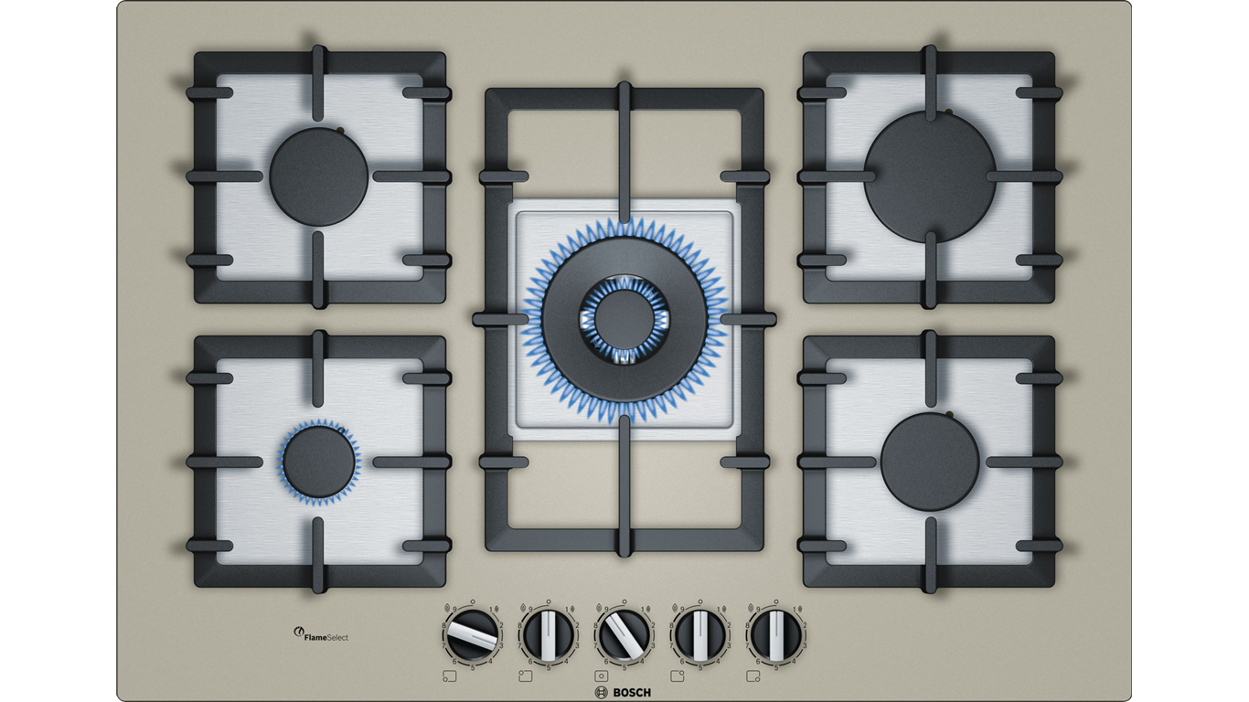 PPQ7A8B90 Serie 6 Gazlı Ocak 75 Cm Paslanmaz Çelik,Pişirme Grubu Kategorisinde,Ankastre Ocaklar Ürünü.