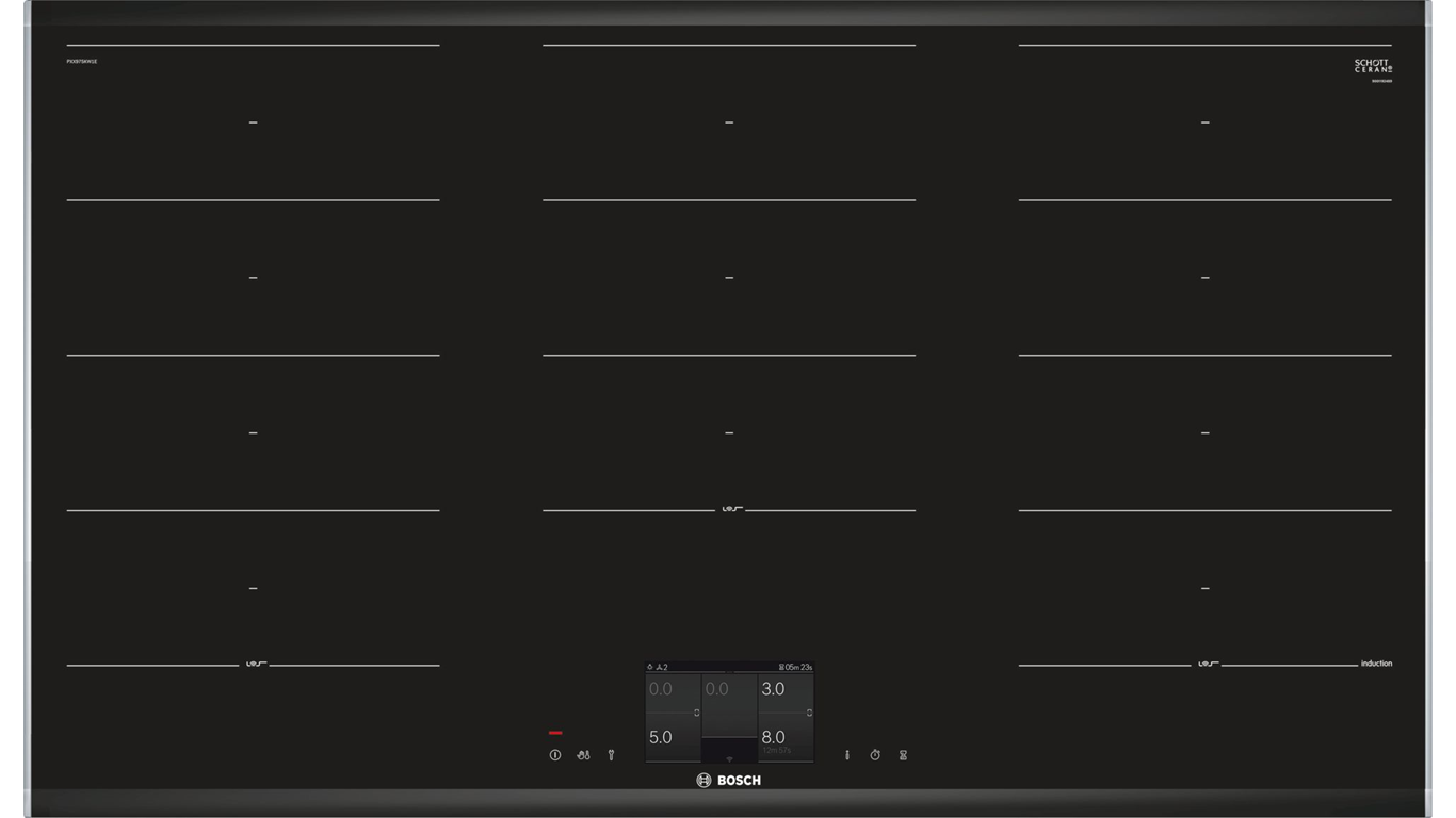 PXX975KW1E Serie 8 İndüksiyonlu Ocak 90 Cm Siyah,Pişirme Grubu Kategorisinde,Ankastre Ocaklar Ürünü.