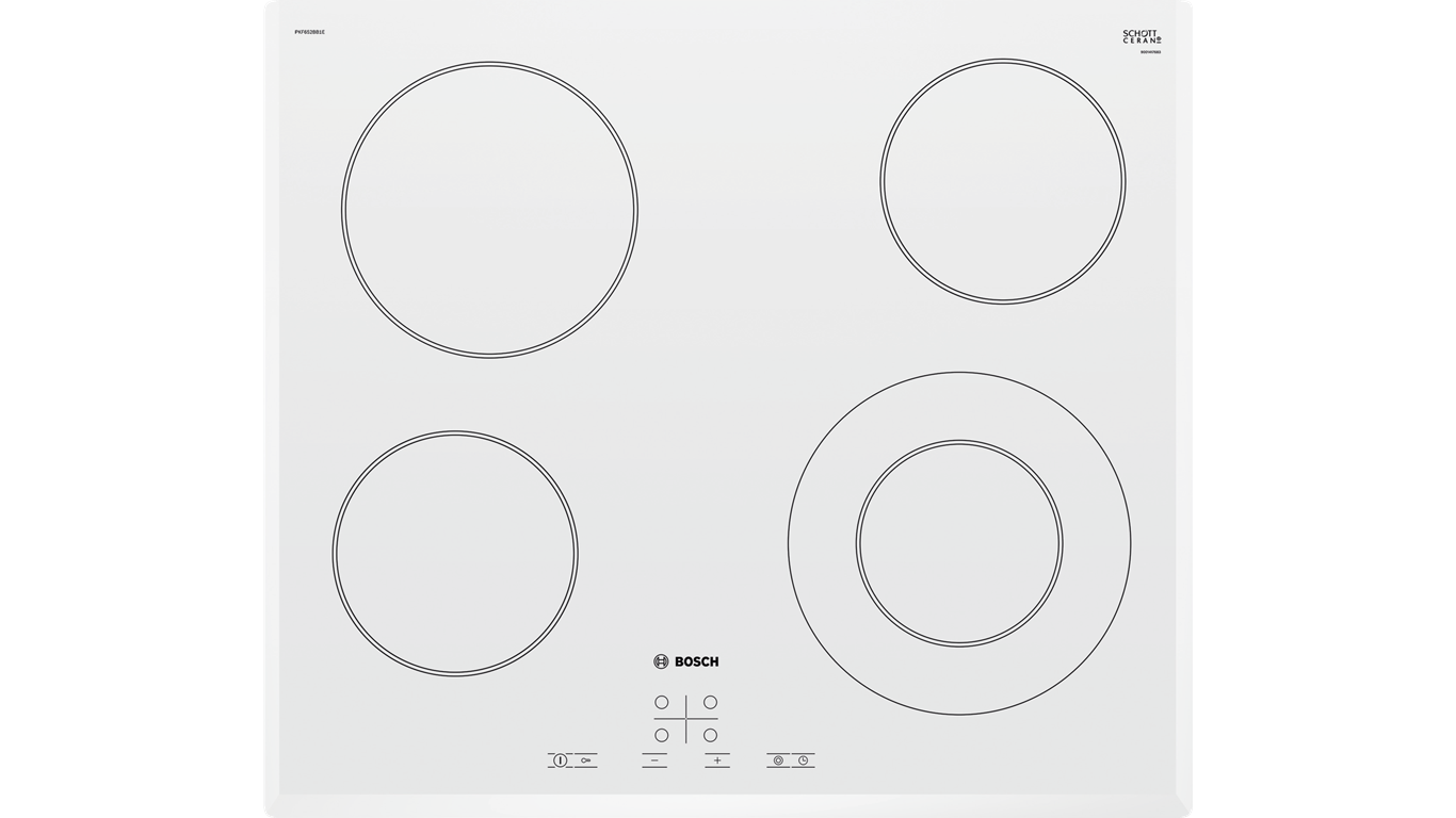PKF652BB1E Serie 6 Elektrikli Ocak 60 Cm Beyaz,Pişirme Grubu Kategorisinde,Ankastre Ocaklar Ürünü.