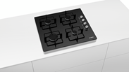 Bosch POP0C6O12O Set Üstü Gazlı Ocak 60cm Siyah
