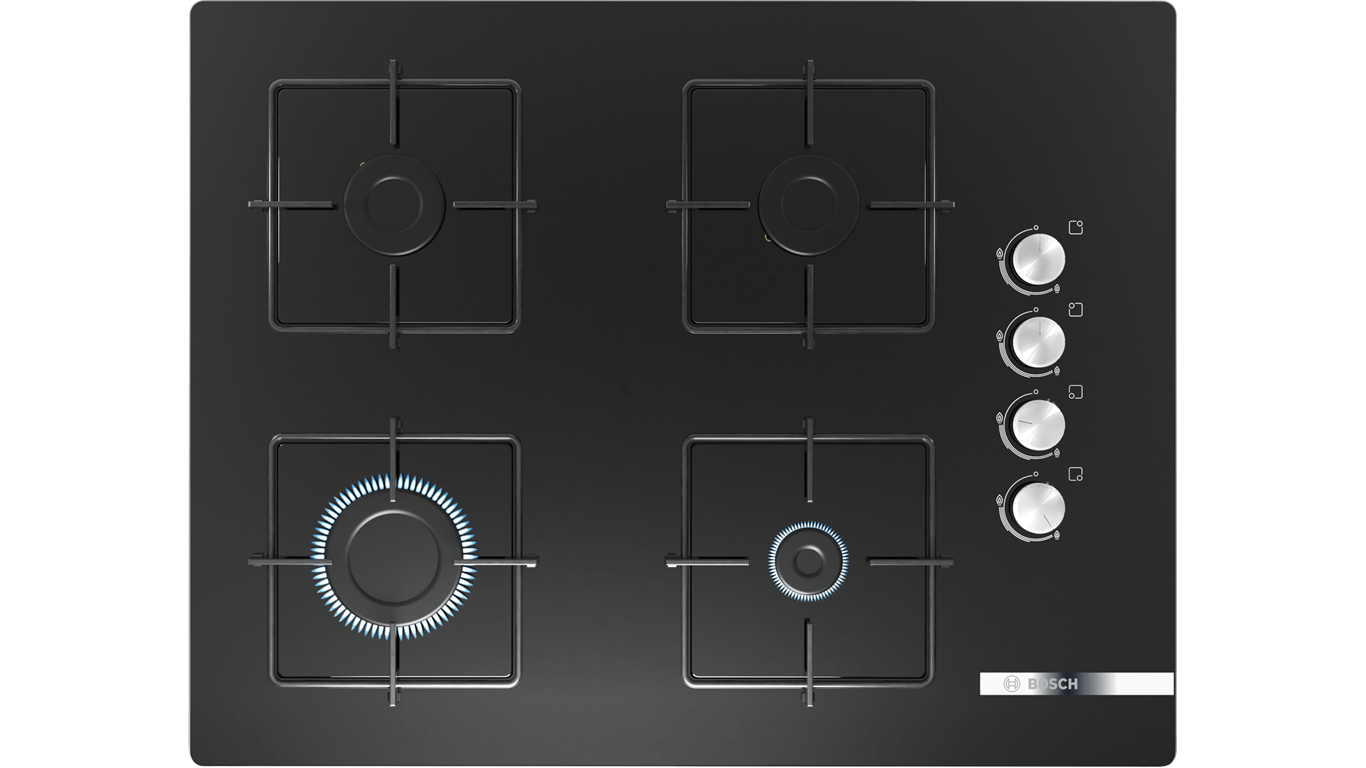 Bosch POP7C6O12O Gazlı Ocak 67cm Sert Cam Siyah,Pişirme Grubu Kategorisinde,Ankastre Ocaklar Ürünü.