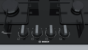 Bosch PPP6A6B80 Gazlı Ocak 60cm Sert Cam Siyah